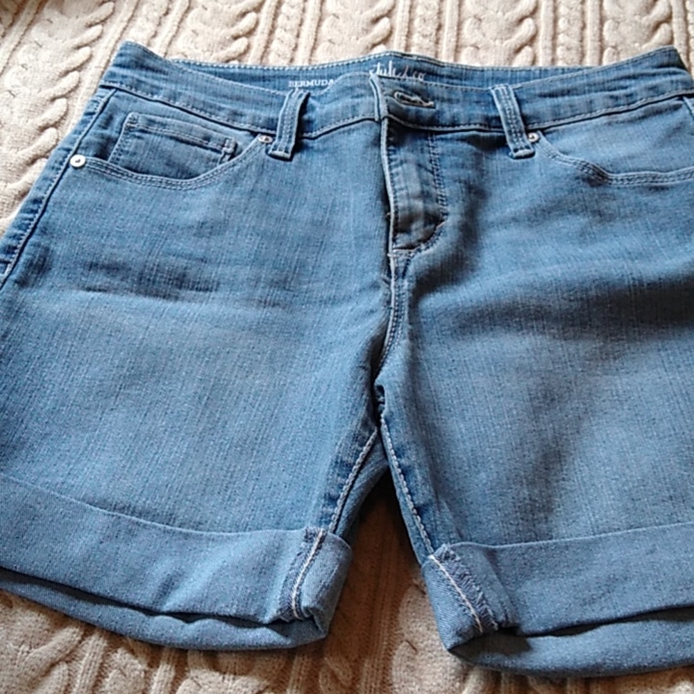 Blue Wash Denim Shorts